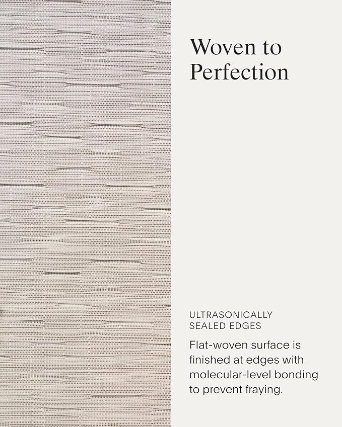 Chilewich Bamboo Placemats Set of 4, Round Woven Placemats | Reusable, Stain-Resistant, Indoor/Outdoor Tabletop Protection, 15", Chalk