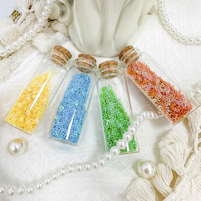 OurWarm 32PCS 40ml Small Glass Bottles with Cork Lids, Mini Jars Glass Vials with Wooden Corks Tags & Twines, Small Potion Message Bottles for Birthday Wedding Baby Shower DIY Crafts Gift Party Favors