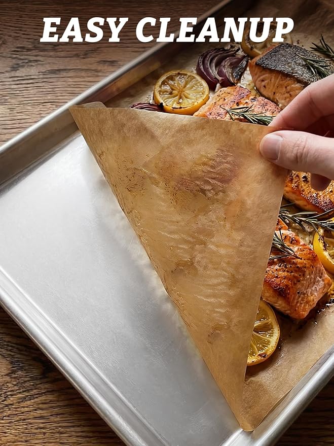 SMARTAKE 500 Pcs Parchment Paper Baking Sheets, Pre-Cut, 12x16 Inches | Unbleached Non-Stick Greaseproof Baking Paper, Oven Safe up to 450°F, for Frying Grilling Steaming Bread Cakes Cookies Meats
