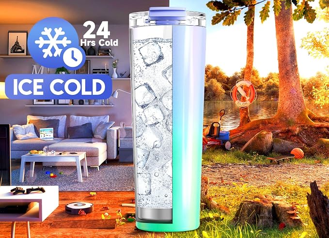 Meoky 30 oz Insulated Travel Coffee Mug: Leak Proof Lid, Fairyland | Stainless Steel Coffee Tumbler, Keeps Hot for 8 Hours or Cold for 24 Hours, Fits in Car Cup Holder, BPA Free