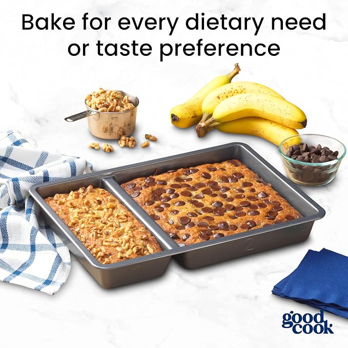 GoodCook Premium Nonstick divided Baking Pan, 9 x 13-Inch