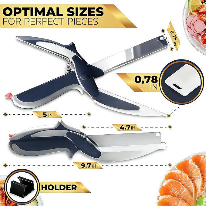 2 in 1 Kitchen Scissors for Food, Separable Stainless Steel Shears for Meat, Fruit & Vegetable