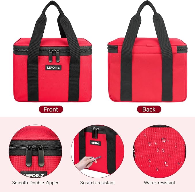 Carrying Bag Case Fits for KitchenAid 5/6/7/9 Ultra Power Speed Hand Mixers | Hand Mixer Travel Bag,Portable Storage Organized Case Fits for Kitchen Aid Mixer Accessories,Red(Bag Only)