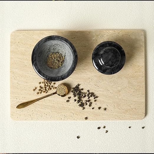 Marble Mortar and Pestle Set for Grinding Herbs Spice Pills Seeds Guacamole Garlic and Ginger Stone Grinder Seasoning Crusher Elegant and Cute Kitchen Tools