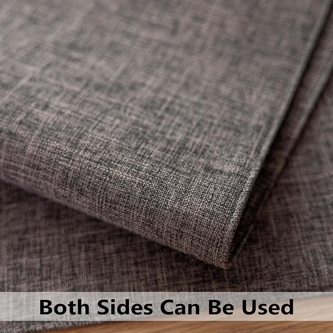 Demetex Placemats Table Mats Set of 6 Heat Resistant Washable Cloth Place Mats for Dining Table Holiday, Dark Grey