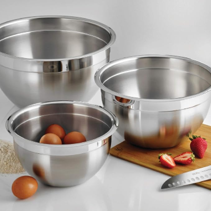 Tramontina Gourmet 8-Quart Stainless Steel Mixing Bowl | Ideal for Salads, Preparing and Serving, Dishwasher-Safe