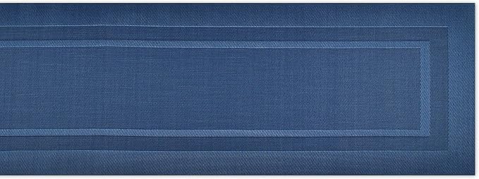 DII PVC Tabletop Collection Woven Indoor/Outdoor, Table Runner, 14x72, Nautical Blue