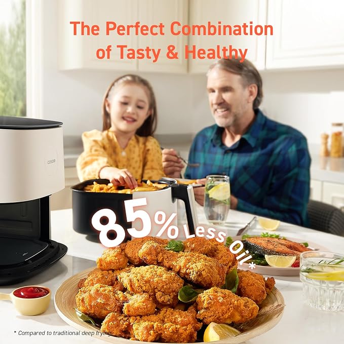 Cosori Air Fryer Pro LE 5 Qt with 20PCS Paper Liners, 9 Functions, White