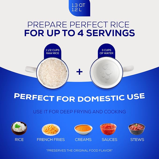 Universal (Extra Small) Caldero 4 Cups - 1.3 QT / 1.2 L, Stainless Aluminum Pot, Even Heat Distribution and Fast Cooking Dutch Oven Pot, Ergonomic Handles, Ideal for Rice, French Fries, and More