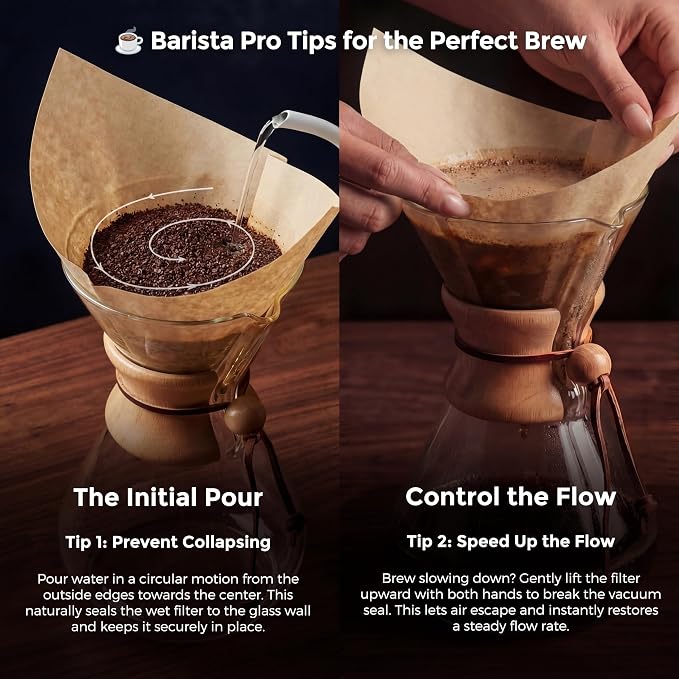 AGOGO Pour Over Coffee Maker Set, 34oz Diamond Style, 50 Paper Filters | Barista kit for home kitchen, Cafe, Camping & Office; 20oz-40oz Classic, Slim, Diamond styles; Includes brush & towel.