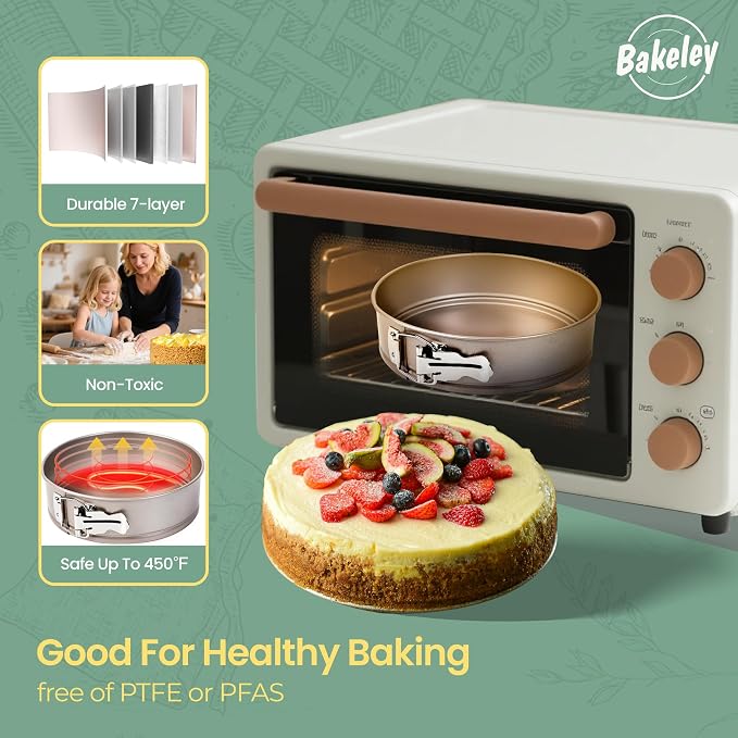 8 Inch Non-stick Springform Cake Pan,Cheesecake Pan with Removable Bottom
