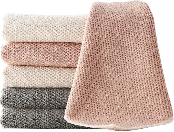 Barista Towels 6 Pack, Espresso Machine Accessories, 12"x12" | Thick Microfiber Coffee Cleaning Cloths, Essential Coffee Bar Accessories, Ideal for Steam Wands, Milk Frother, Countertops
