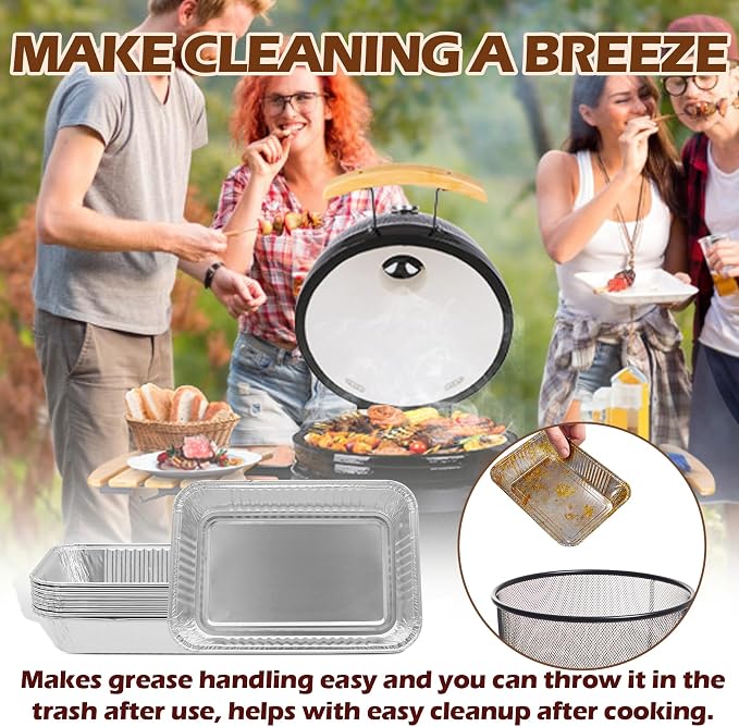 93305/83156 Grease Catch Pan for Weber Genesis II & Spirit Grill Drip Pan with 15 Pack 6415 Foil Grease Tray Liners for Weber Genesis II e-310/315/330/335 & Spirit e-210/220/310/320/330 Grills