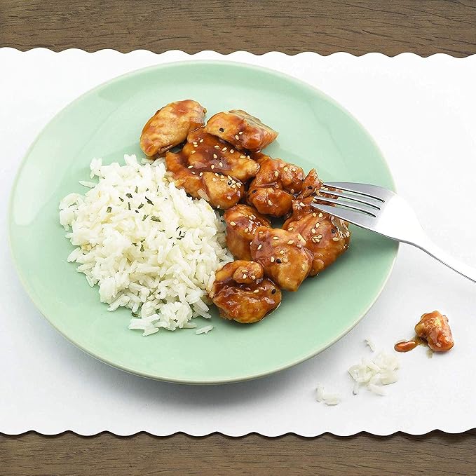 Disposable Paper Placemats – Premium, 50 Pack of White Scalloped Edge Placemats, Perfect Size 10x 14
