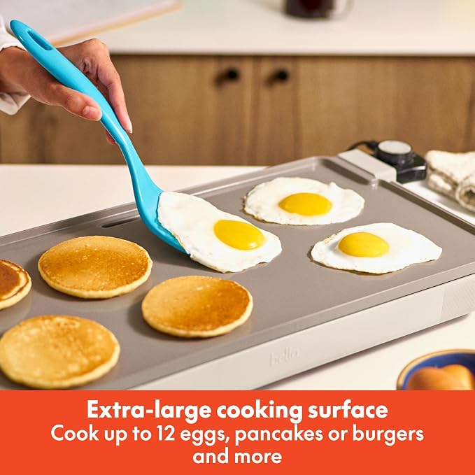 bella 10"x20" Ceramic Griddle, Oatmilk