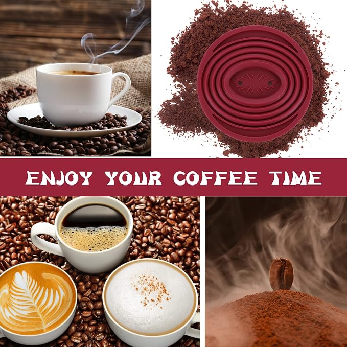 Prasacco Pour Over Coffee Dripper Foldable Travel Pour Over Coffee Maker | Portable Camping Coffee Maker Reusable Silicone Pour Over Coffee Filter for Backpacking Camping Home Office