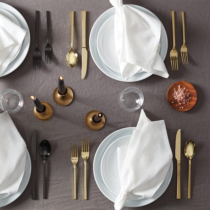 Oneida Allay Champagne 20-Piece 18/0 Silverware Set for 4, Flatware | champagne, dishwasher safe | includes knives, forks, and spoons | heavy duty, cutlery set, utensil set