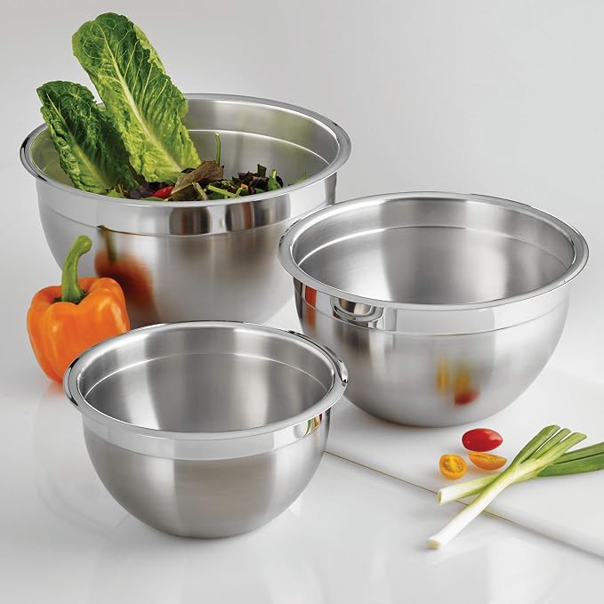 Tramontina Gourmet 5-Quart Stainless Steel Mixing Bowl | Ideal for Salads, Preparing and Serving, Dishwasher-Safe