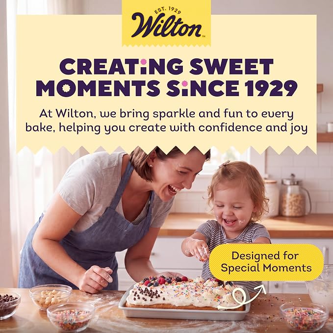 Wilton Aluminum Rectangular Sheet Pan, Made Without PFAS, 9 x 13 in. | Natural Anodized Aluminum, Even Heating & Rust-Resistant, Perfect for Sheet Cakes, Roasting & Classic Rectangular Baking