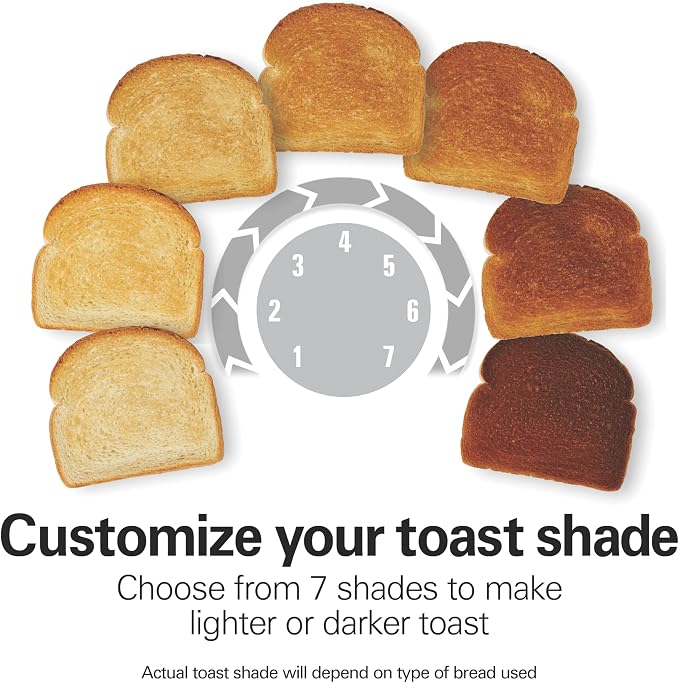 Hamilton Beach Gourmet 2 Slice Slot Toaster with Extra Long & Wide Slots,Sure-Toast Technology,Shade Selector with 7 Browning Levels,Bagel Setting,Matte Black and Stainless Steel (22996),(Pack of 2)