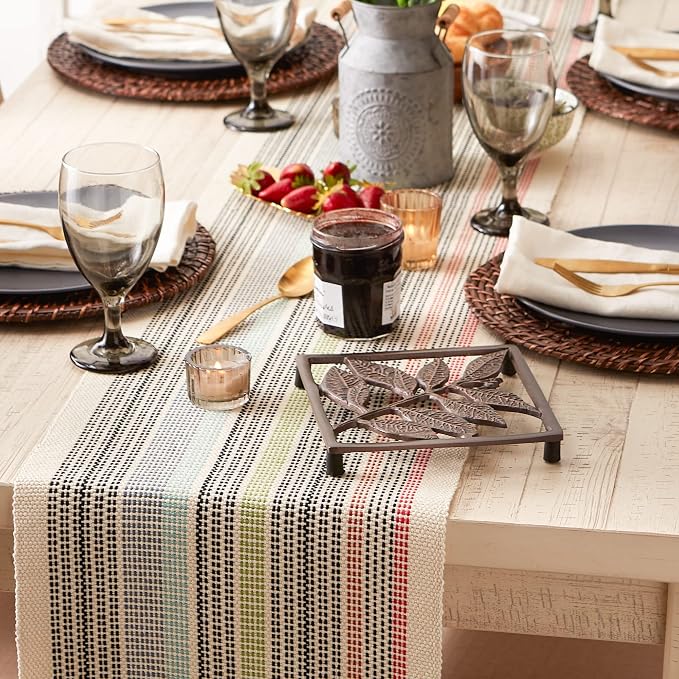 DII Variegated Tabletop Collection, Table Runner, 13x72, Mediterranean