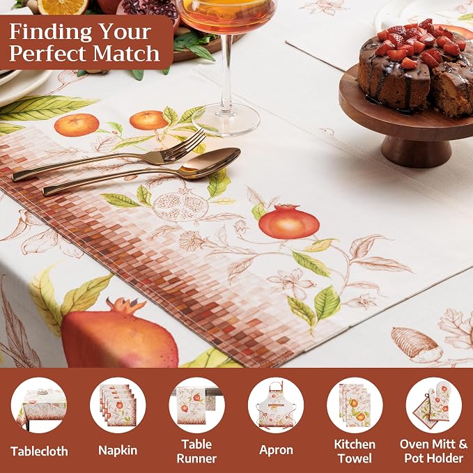 Maison d' Hermine Placemats Set of 4 Reusable 100% Cotton (13"x19") | Cloth Place Mats Washable Table Mats for Kitchen Dining Party Wedding Hotel Home Thanksgiving Christmas - Vintage Harvest