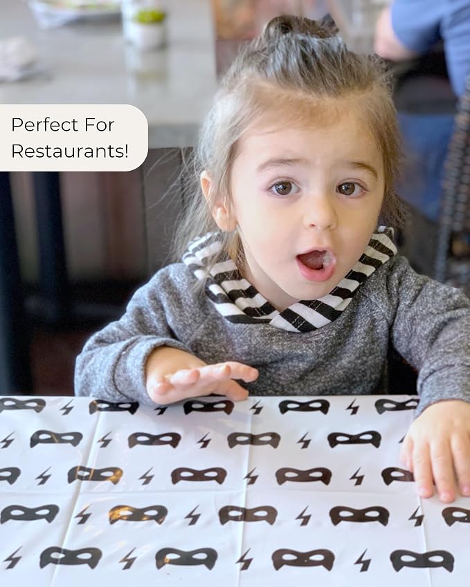 Disposable Placemats Baby - Pack of 45 BPA Free Table Toppers for Kids and Toddlers - Extra Sticky Travel Mat for Restaurant (Cream/Sage/Blush)