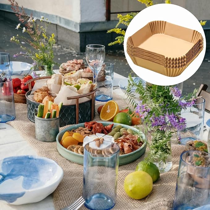 Air Fryer Liners Disposable 4QT for CHEFMAN Air Fryer,160PCS Square Air Fryer Parchment Paper Liners for 4QT Air fryer,Non-Stick Waterproof Airfryer Liners