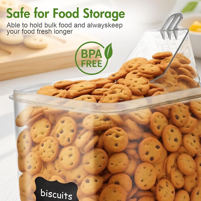 2PC Extra Large Bulk Food Storage Containers 8.5L 300Oz, BPA-Free | Cereal Containers Storage with Airtight Lids, Plastic Canisters for Flour, Sugar, Rice, Cereal, Coffee, Dried Fruits