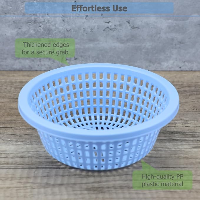 EIKS 8.5-inch Small Colander, Plastic Strainer Basket - 3 Pack | For Rinsing Draining and Air Drying, Veggies Berry Fruits, Meal Prep