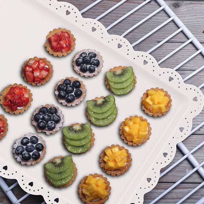 Food Tray, 12 Pack Serving Tray Serving Platter Cookies Dessert Plates,Disposable Plastic Serving Trays Rectangle Dessert Trays for Party, Wedding, Restaurant, 14.4" X 9.3" (White)