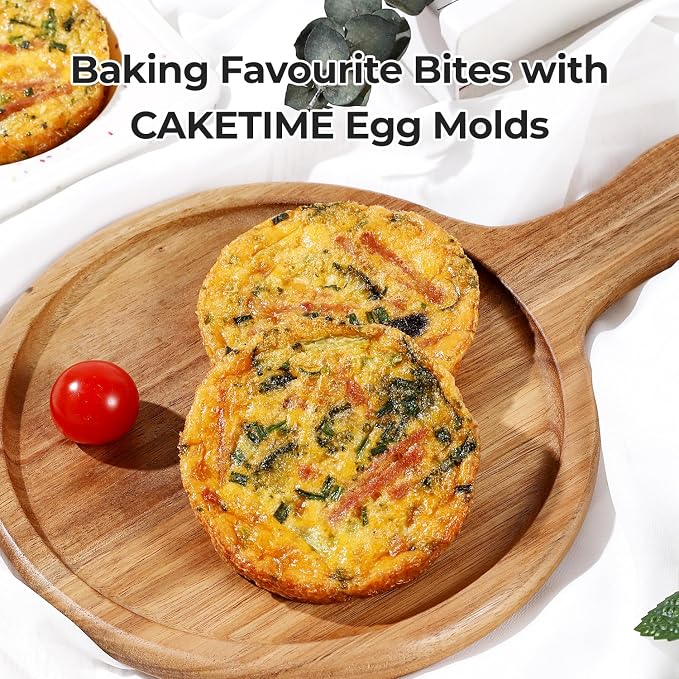 CAKETIME Muffin Top Pan Non Stick,4 Inch Metal Frame Round Egg Baking Pan for Oven English Muffins, Whoopie Pies, Corn Bread, Egg Bites, Breakfast Sandwiches Tarts Confetti