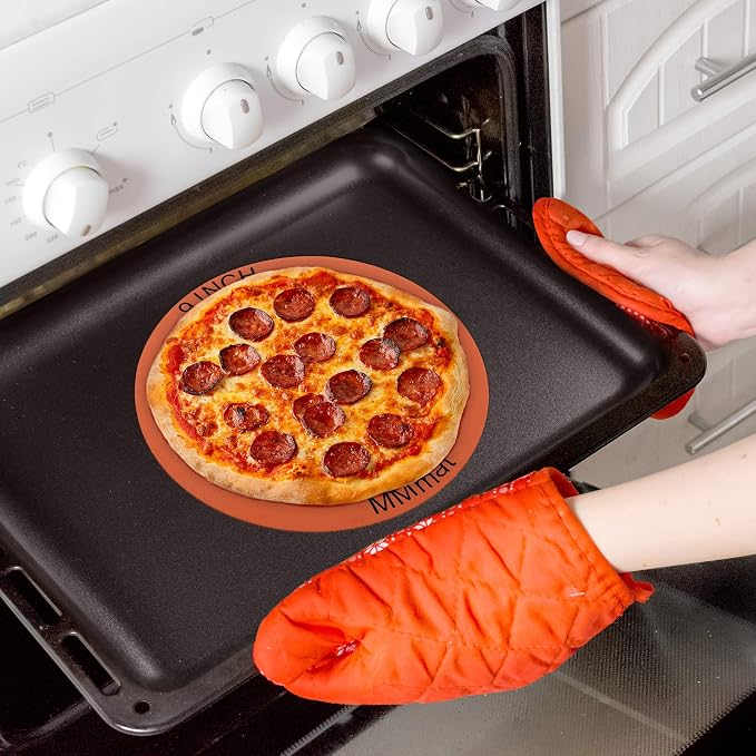 Best German Silicone Baking Mats - 8 inch | Set of 2 Round Non-Stick Reusable Air Fryer Linner, Non Slip, BPA Free, PFOA Free, Non-toxic, Dishwasher Safe
