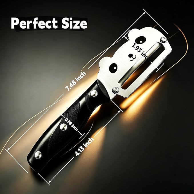 TEEVEA Vegetable Peeler, Stainless Steel Cat-Shaped Blade, PP Handle | Multifunctional Zero Snag: Smooth Peeling for Potatoes, Apples, Carrots, Rust Resistant, Lightweight Kitchen Prep Gadget