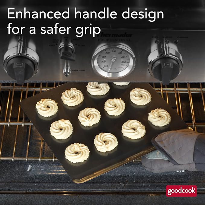 GoodCook AirPerfect Cookie Sheet Nonstick Air Insulated Carbon Steel Construction, 14 x 12-Inch, Gray