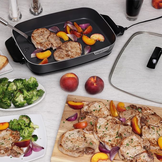 Presto 06858 16-Inch Slimline Electric Skillet with Glass Cover