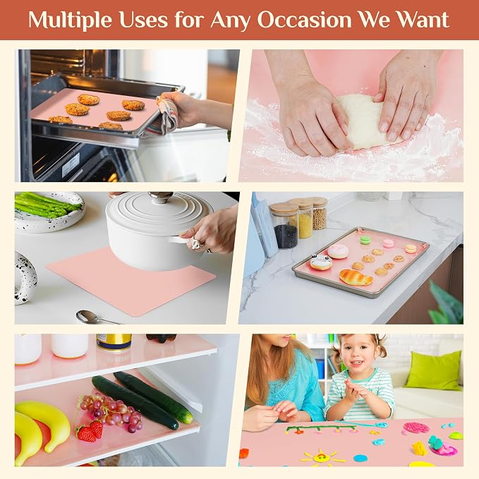 GTJ Silicone Baking Mat Roll, Reusable Baking Sheet Liners, 16 in x 6 ft | Free Cut to Size, Food-Grade, Non-Stick, Non-Slip, For Dough, Pastry, Air Fryer, Freeze Dryer, Oven Pan, Kitchen Counter