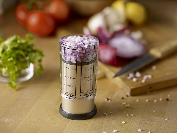 KitchenArt Professional Series 2 Cup Adjust-A-Cup, Champagne Satin, Adjustable, 1/8 to 2-Cup