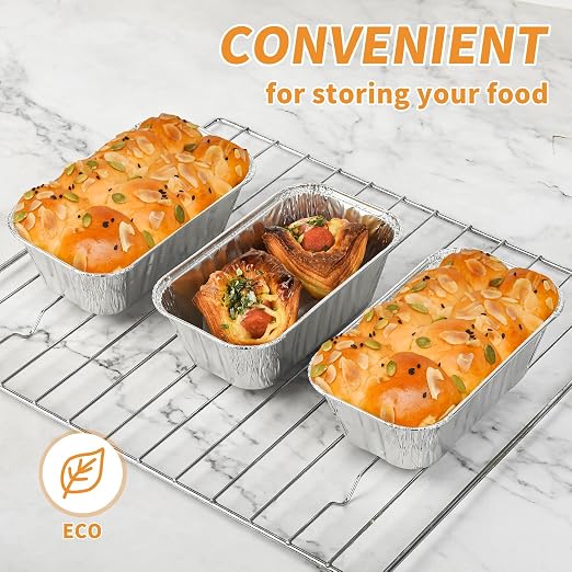 60 Pack Disposable Mini Aluminum Loaf Pans with Chear Lids,(6"x3.5"x2" )1 Lb Foil Loaf Pans,Disposable Aluminum Food Containers with Lids,Small Aluminum Tin Foil Baking Pan for Cakes, Bread, Meat