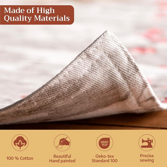 Maison d' Hermine Placemats Set of 4 Reusable 100% Cotton (13"x19") | Cloth Place Mats Washable Table Mats for Kitchen Dining Party Wedding Hotel Home Thanksgiving Christmas - Mountain Life