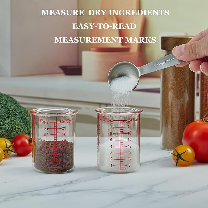 120 ML/4OZ High Borosilicate Glass Measuring Cup-V-Shaped Spout,Glass Measuring Beaker for Kitchen or Restaurant, Easy to Read(SINGLE)