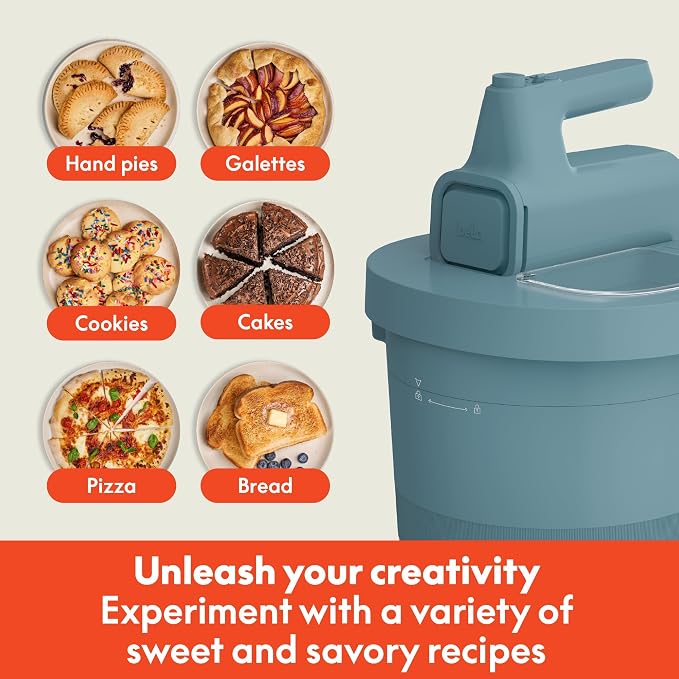 bella 3.5 Qt Hand & Stand Mixer, 2 in 1 Electric Mixer with Bowl, Surf