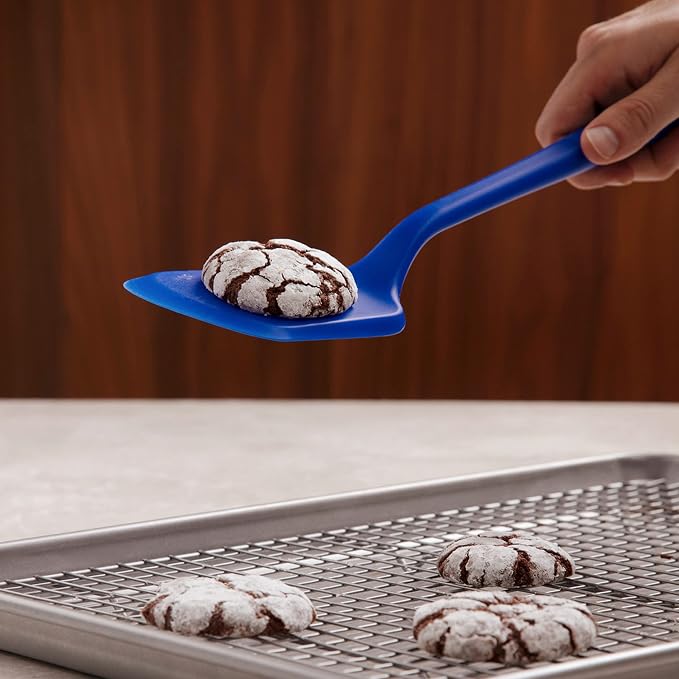 GIR: Get It Right Silicone Spatula Turner - Nonstick & Heat-Resistant Cooking Utensil - Seamless One-Piece Flexible Edge Rubber Spatula - Dishwasher-Friendly, Ultimate Turner - 13IN - Slate