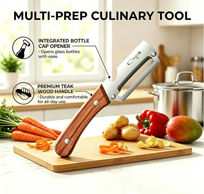 Veggie Peelers for Kitchen,Effortless Peeling,Elite Potato Vegetable Peeler | Multifunctional Sharp Stainless Steel Blade Zero Flex Snag Peelers for Apple Carrot Cucumber Pumpkin Papaya Cheese Cabbage