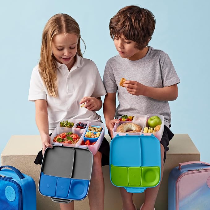 b.box Lunch Box, 8.5 Cup Bento Box for All Ages, Snack Box, Food Containers | Lunch Box Kids + Adults, Lunch Containers, 4 Compartments, Leak Proof, Dishwasher Safe, BPA Free, PFAS Free — Ocean Breeze