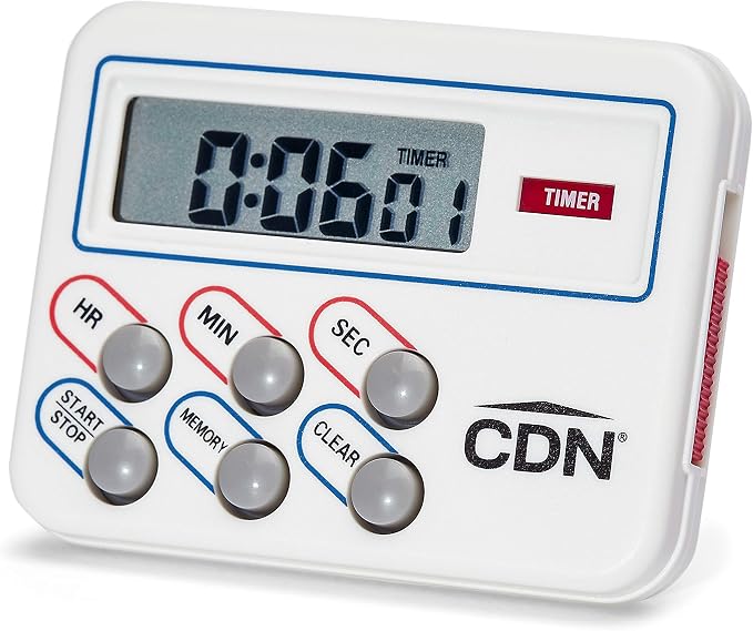 CDN Multi-Task Timer & Clock | Counts Up & Down, 24 Hours by Hours, Minutes & Seconds, Memory, Clock, Stopwatch, Stand, Hang, Magnet Mounting - TM8