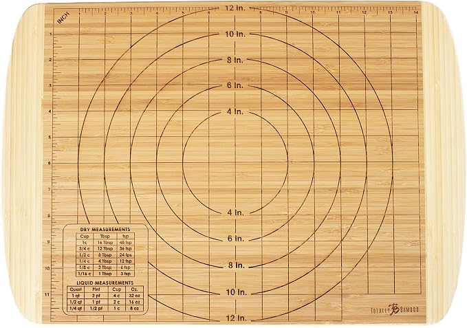 Totally Bamboo Reversible Baker's Board and Carving Butcher Block with Juice Grooves
