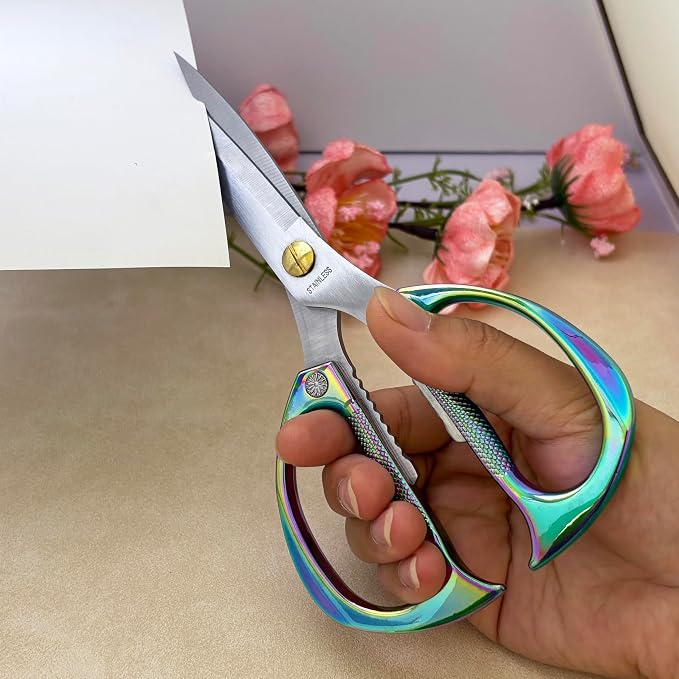 Kitchen Scissors,All Purpose Heavy Duty Kitchen Shears 7.5 Inch | Ultra Sharp Stainless Steel for Cutting Meat Vegetables Herbs BBQ, Office Fabric Craft Use