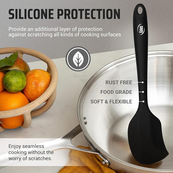 Kaluns Silicone Kitchen Utensils Set 24 Pcs Silicone Cooking Utensils Set - Can Opener, Masher, Turner, Spatula 446°F Heat Resistant Non-Stick - Premium Utensil Set