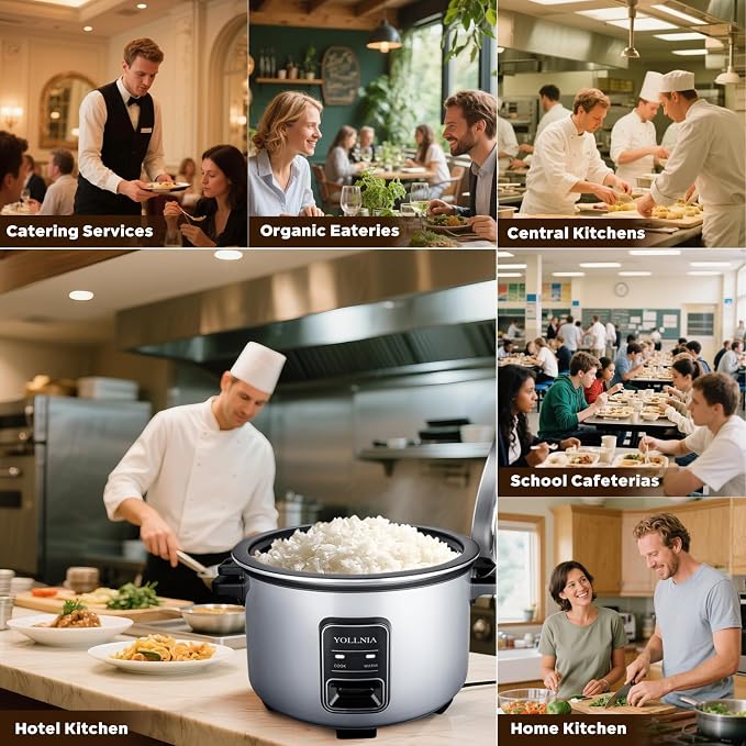 15L Commercial Rice Cooker 84 cup(Cooked) Extra Large Rice Cooker | 24-hour Keep Warm| One Touch Operation,Food Warmer with nonstick pot |1350W Fast Cooking Electric Rice Cooker for Restaurant